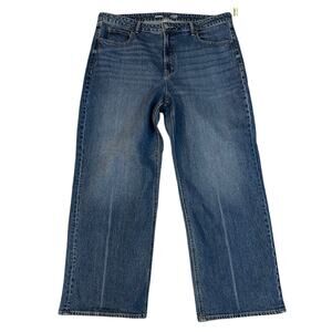 Old Navy Extra High-Waisted Sky-Hi Wide-Leg Jeans Womens 18 Casual Office Boho